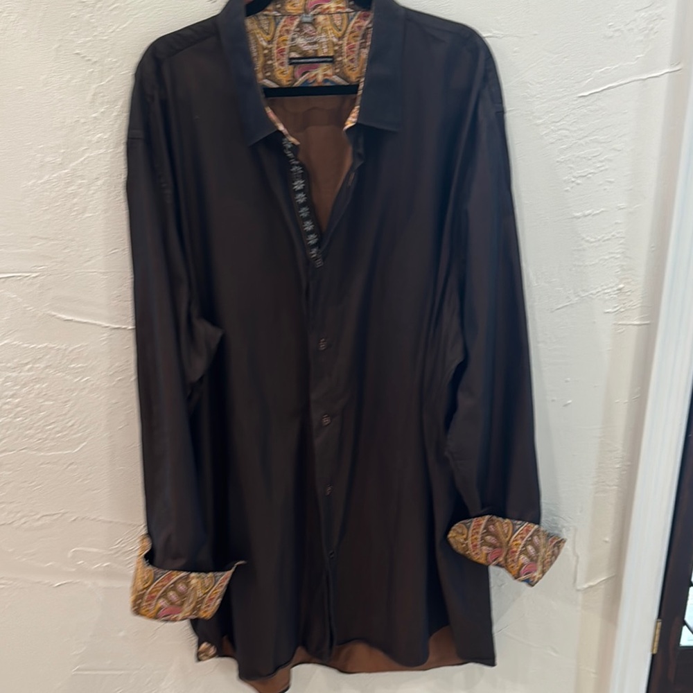 🤎Visconti 4XLT Dress Shirt in Brown🤎